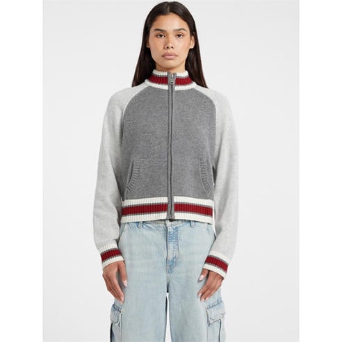 Guess - Women's Zipped Intarsia Knitted Top