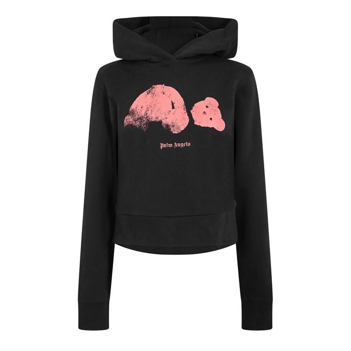 Blk/Wht - PALM ANGELS - Women's Kill Bear Pull Over Hoodie