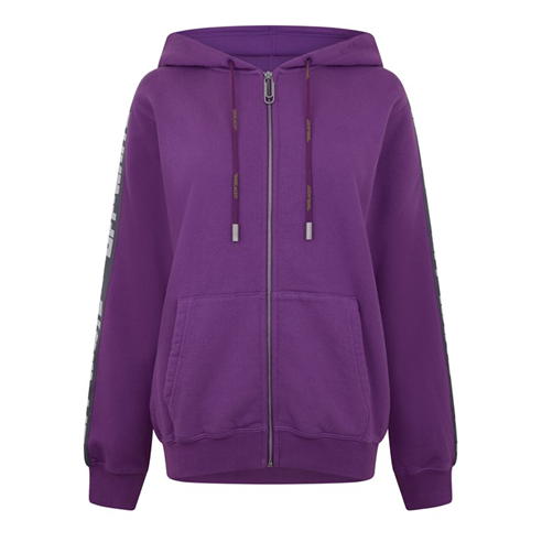 OFF WHITE - Athl Logo Band Zip-Up Hoodie