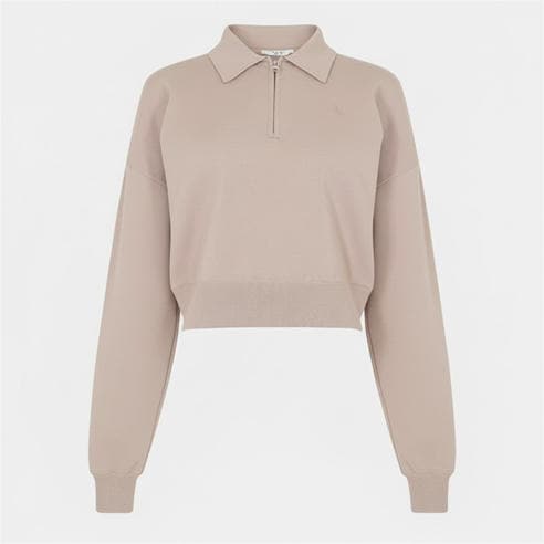 Jack Wills - Women's Cropped 1/4 Zip Knitted Top