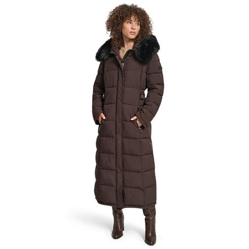 DKNY - Women's  Longline Long Puffer Jacket