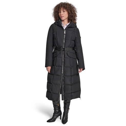DKNY - Women's Outerwear Insulated Quilted Long Puffer Jacket