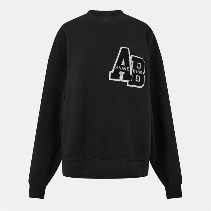 Off White - ANINE BING - Miles Letterman Sweatshirt