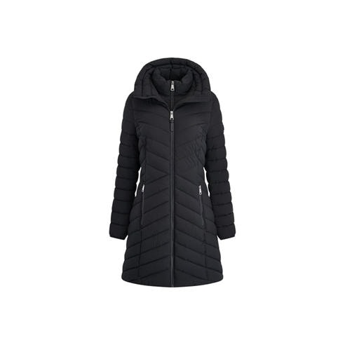DKNY - Women's  Double-Zip Quilted Medium Puffer Jacket