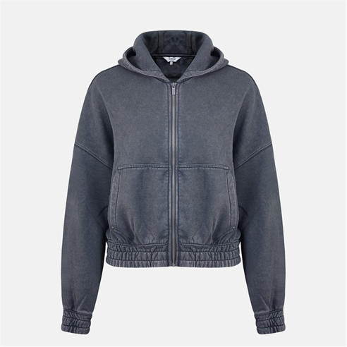 Firetrap - Women's Washed ZT Cotton Long Sleeve Zip Hoodie