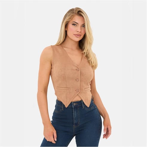 I Saw It First - Faux Suede Waistcoat