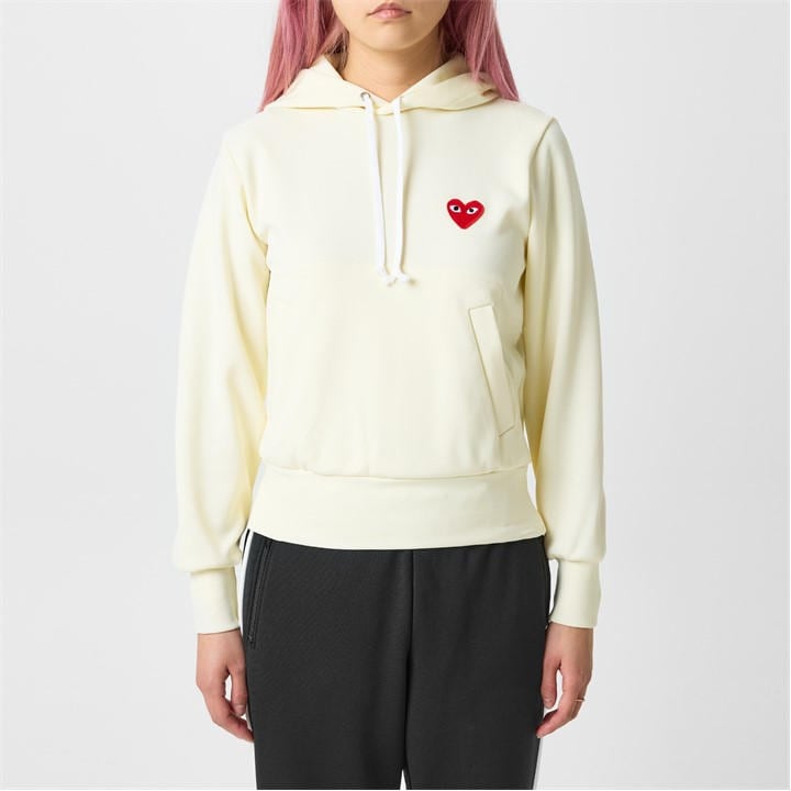 Black/Red - COMME DES GARCONS PLAY - Small Heart Pullover Hoodie