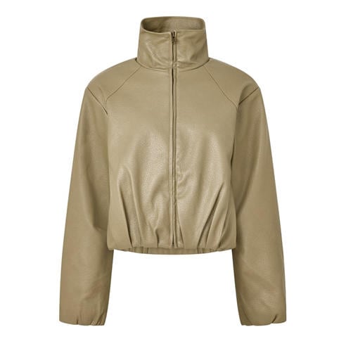 THE COUTURE CLUB - Women's Couture Oversized-Fit Faux Leather Jacket