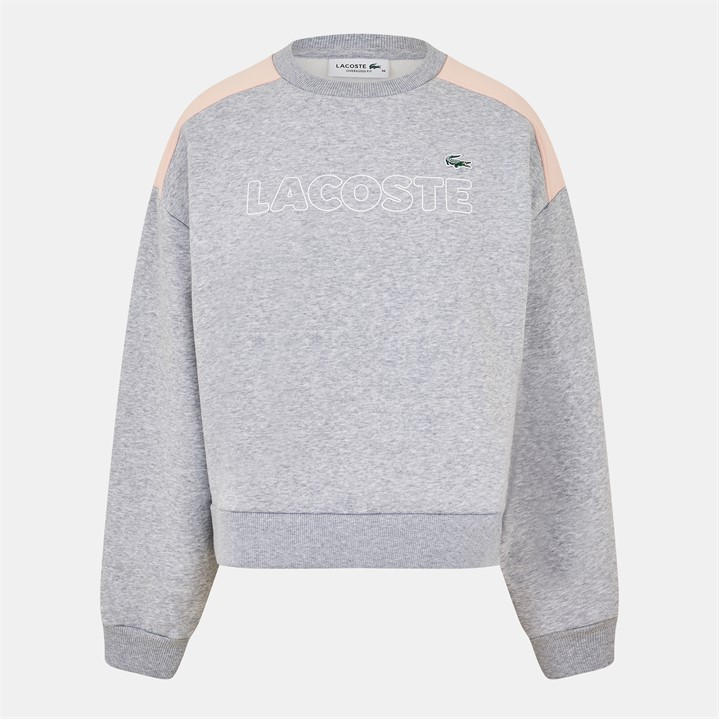 Lacoste Women's Grey Crew Sw Up Ld54 Size 12