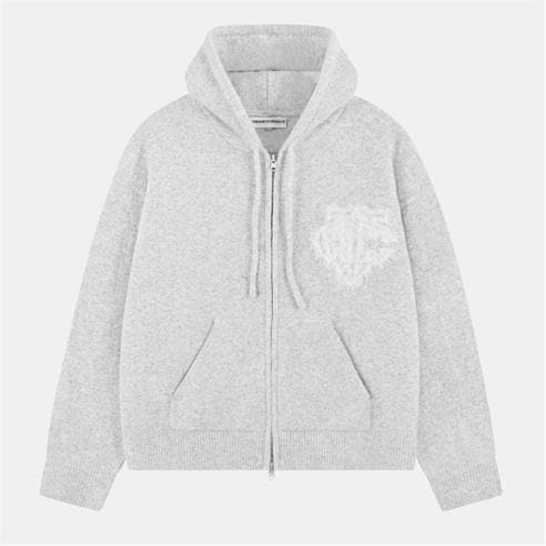 THE COUTURE CLUB - Womens Fluffy Knit Zip Hoodie