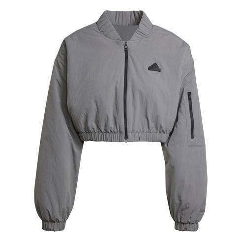 adidas - Women's City Escape Padded Cropped Bomber Jacket