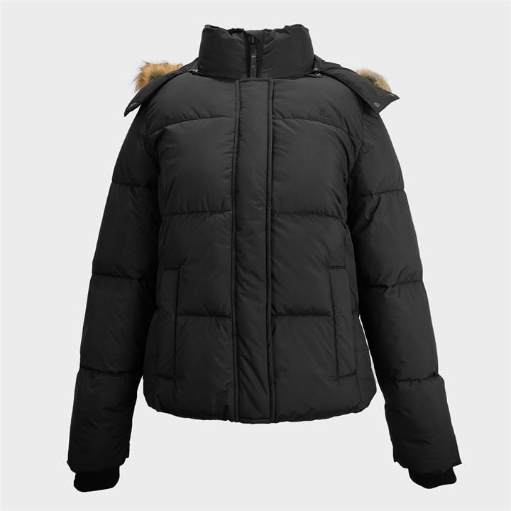 Jack Wills Women's Black Riley Puffer Jacket
