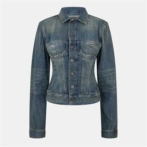 BALENCIAGA - Women's Corseted Denim Jacket