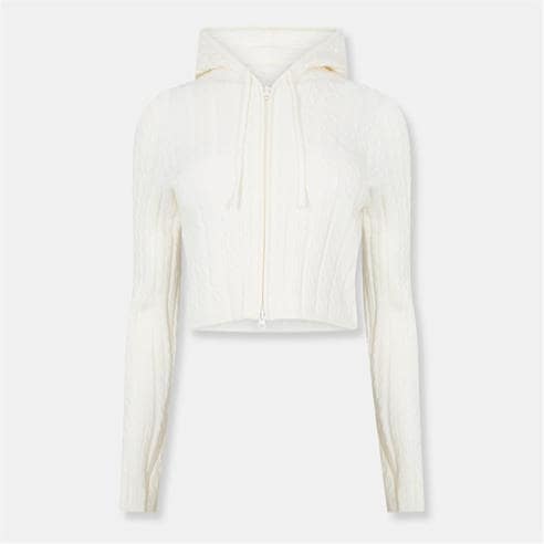 Jack Wills - Women's Full Zip Cable Knit Jumper