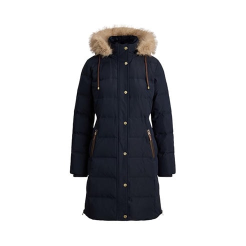 Lauren by Ralph Lauren - Womens Faux Fur Hood Medium Puffer Jacket