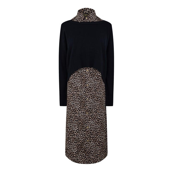 Biba 2in1 Jumper Dress In Brown