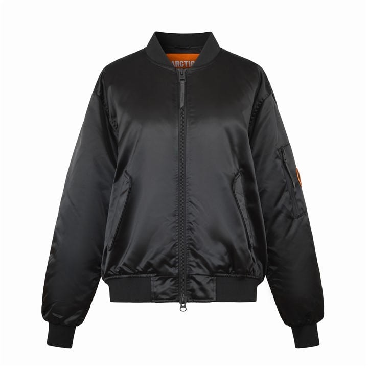Arctic Army Idweight Arctic Bomber Jacket In Black