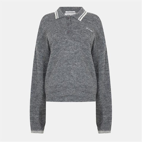 Jack Wills - Women's Knitted Long Sleeve Polo Shirt