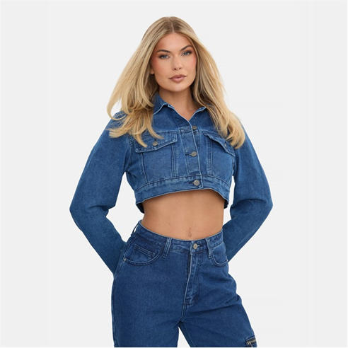 I Saw It First - Cropped Denim Jacket