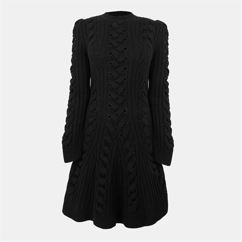 ALEXANDER MCQUEEN - Women's Alex Cable Knitted Jumper Dress