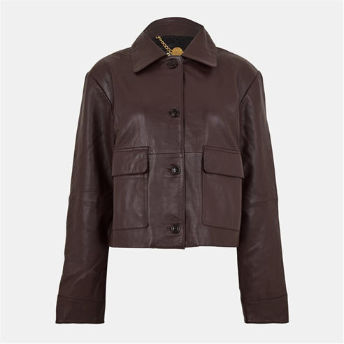 Biba - Collar Leather Jacket