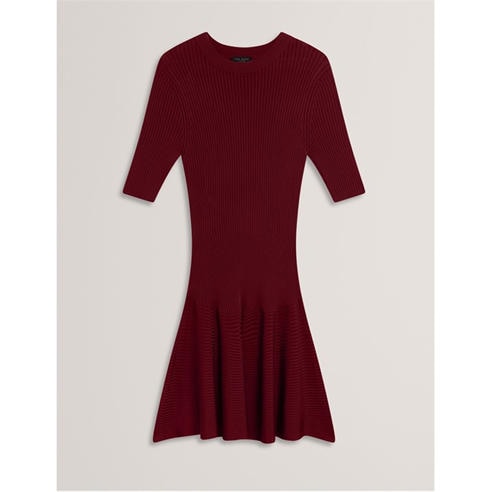 Ted Baker - Women's Short-Sleeve Knitted Jumper Dress