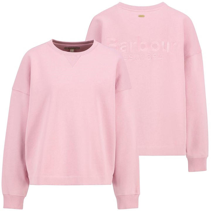 Barbour Women's Pink B.li Rosie Cn Swt Ld61