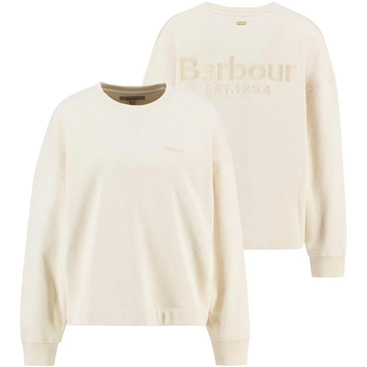 Barbour Women's Cream B.li Rosie Cn Swt Ld61