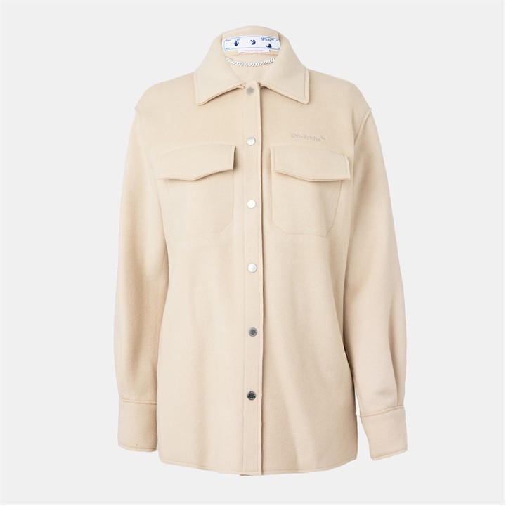 Off-white Ff Logo Shirt In Sand