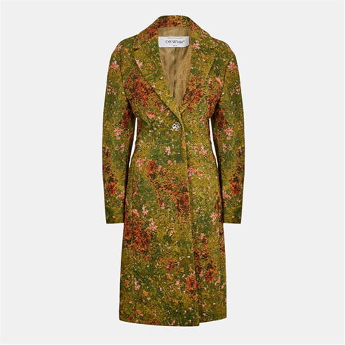 OFF WHITE - Women's Diagonal Stripe Overcoat