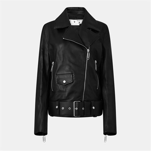 OFF WHITE - Women's Leather Tailored Fit Jacket