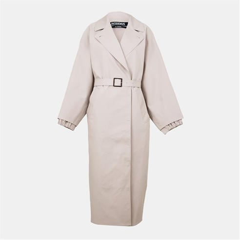 JACQUEMUS - Women's Jacquard Mid-Length Textured Trench Coat