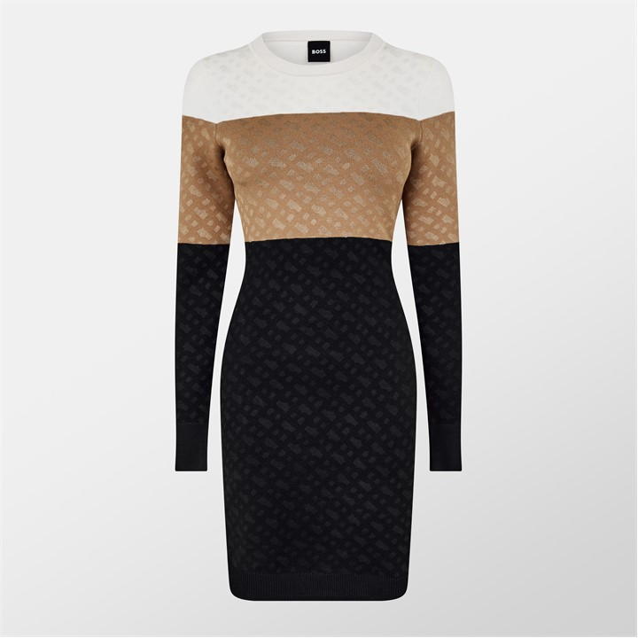 HUGO BOSS WOMEN'S FIARAMI KNITTED BODYCON DRESS