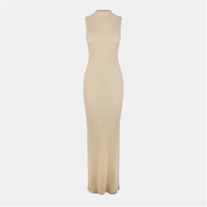 JACK WILLS HIGH NECK RIBBED MAXI DRE