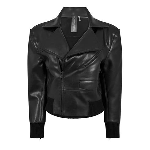 NORMA KAMALI - Women's Mini Moto Bomber Jacket