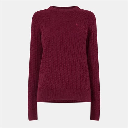 Jack Wills - Jack Tinsbury Merino Wool Blend Cable Knitted Jumper Women
