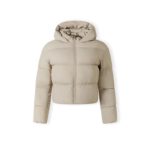 Minoti - Women short quilted water repellent jacket with hood grey