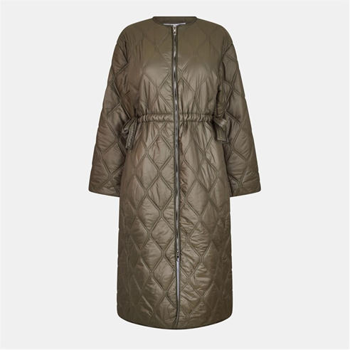 GANNI - Women's Long Quilted Jacket