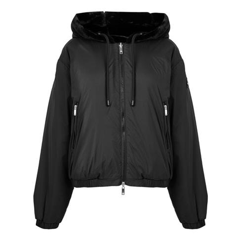 MOOSE KNUCKLES - Women's Eaton Bunny Faux Fur Oversized-Fit Bomber Jacket