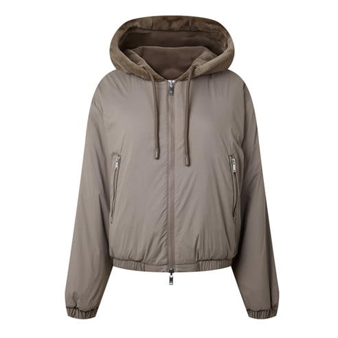 MOOSE KNUCKLES - Women's Eaton Bunny Faux Fur Oversized-Fit Bomber Jacket