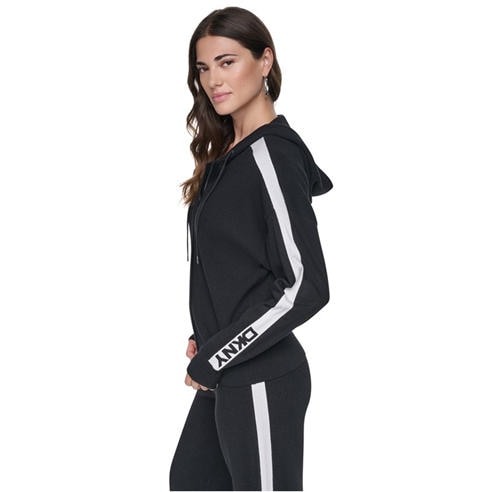 DKNY - Women's Logo Stripe Sportswear Zip Hoodie