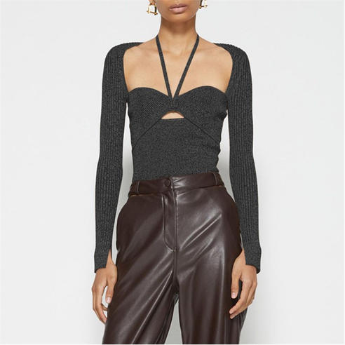 SIMKHAI - Alexia Cut Out Ribbed Top
