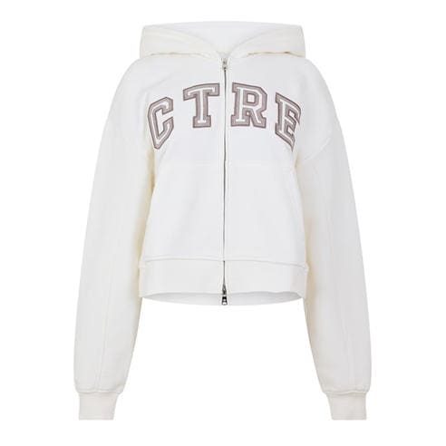 THE COUTURE CLUB - Womens CTRE Applique Zip Hoodie