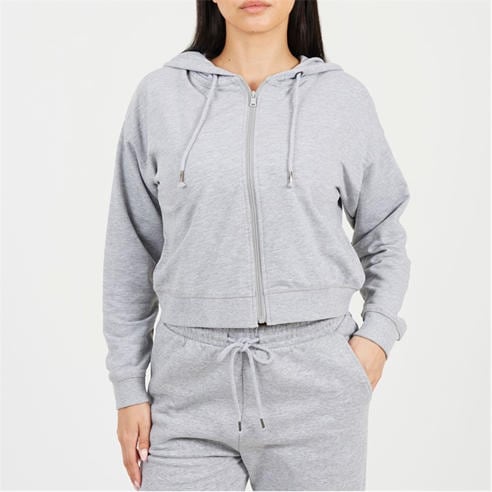 Brave Soul - Cropped Zip Through Hoodie with Pockets