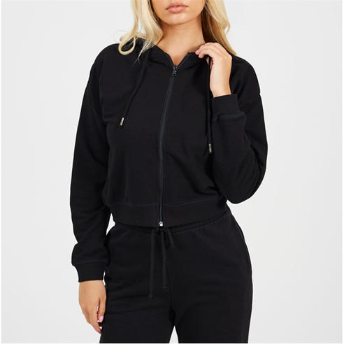Brave Soul - Cropped Zip Through Hoodie with Pockets