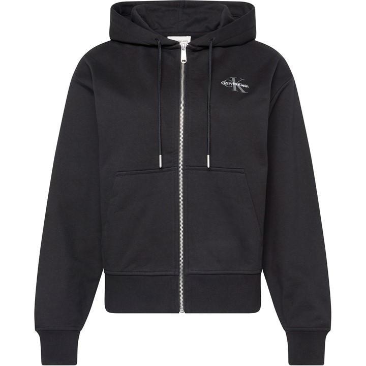 Calvin Klein Jeans Women's Black Ckj Monologo French Terry Hoodie