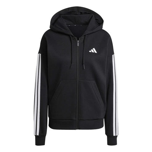 adidas - Essentials 3 Stripe Zip Track Hoodie Womens