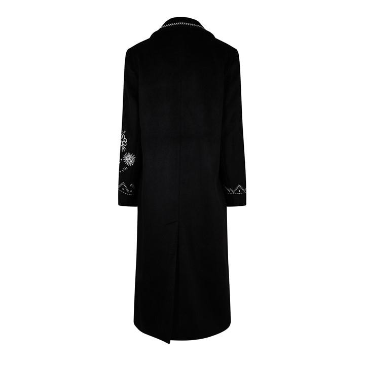 Black - Never Fully Dressed - Black Embroidered Geneva Coat