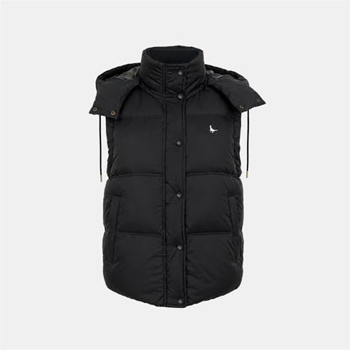 Jack Wills - Women's Willow Heritage Waterproof Detachable Hood Puffer Gilet