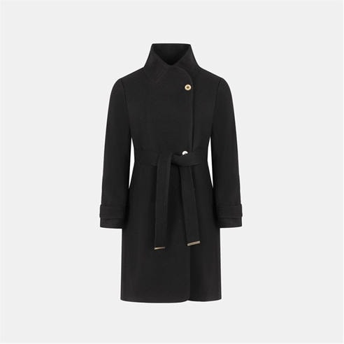 Biba - Womens Billie Belted Long Sleeve Mid-Length Overcoat